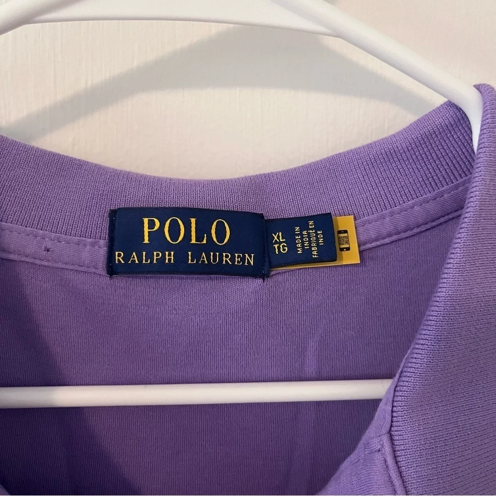 Polo Ralph Lauren Men’s Short Sleeve Polo, Classic Fit Soft Cotton, XL, Purple